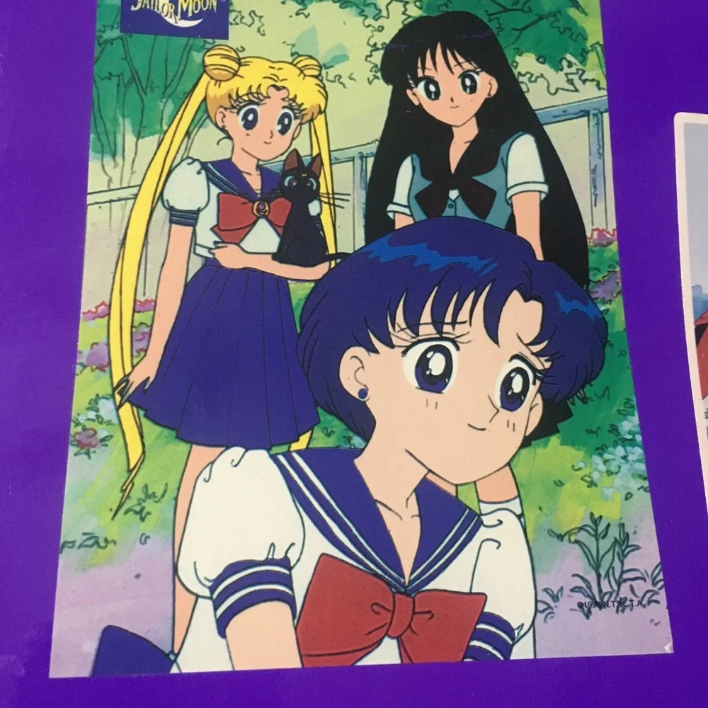 SAILOR MOON Stickers On Purple Folder